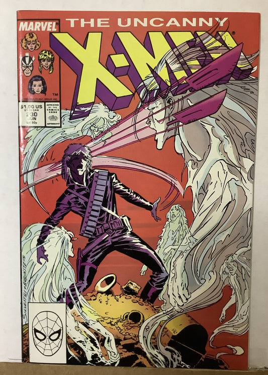 The Uncanny X-Men #230 (1988) Marvel comic book cover featuring Longshot and ghostly figures