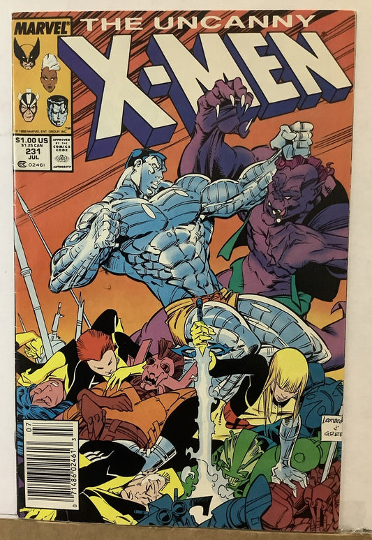 Uncanny X-Men #231 (1988) Newsstand Edition comic book from Marvel Comics featuring Illyana Rasputin.
