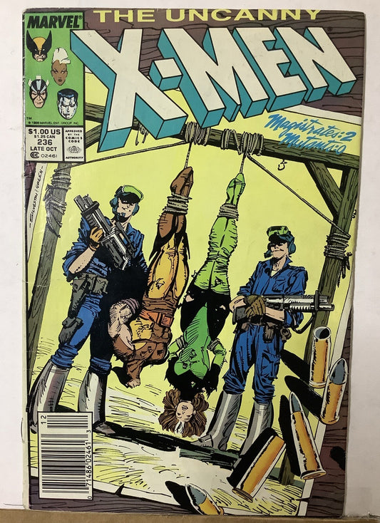 Uncanny X-Men #236 (1988) Newsstand Edition comic book from Marvel Comics.
