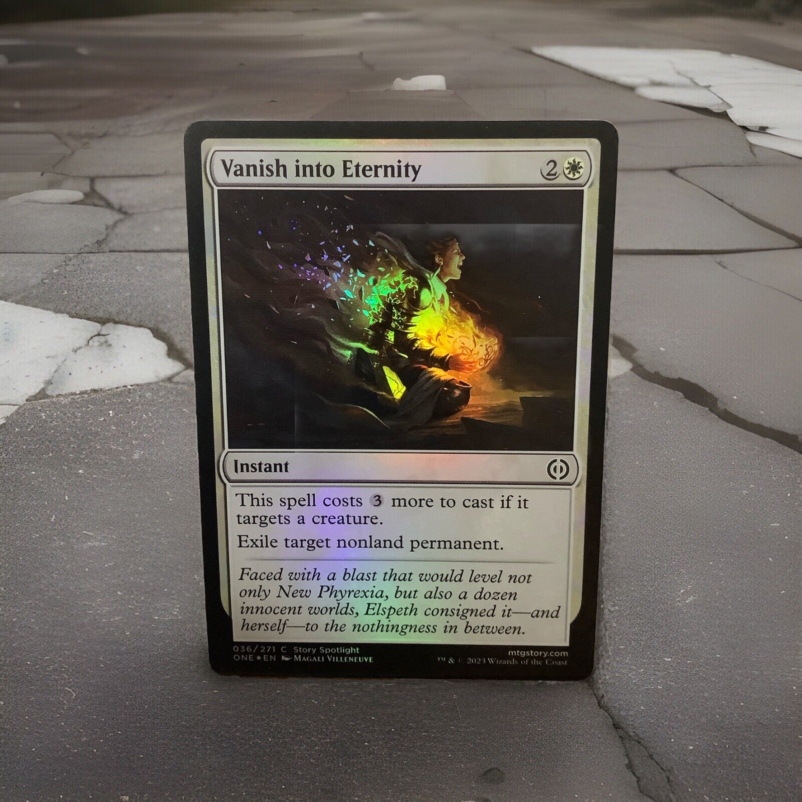 Vanish into Eternity ONE 36 foil Magic the Gathering instant card.