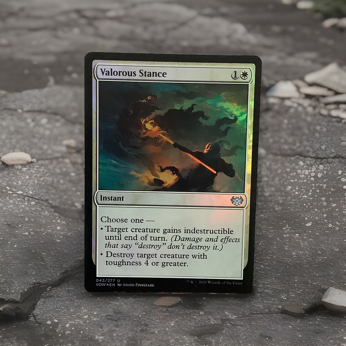 MTG VOW: Valorous Stance (Instant) Innistrad: Crimson Vow 042/277 Foil Uncommon