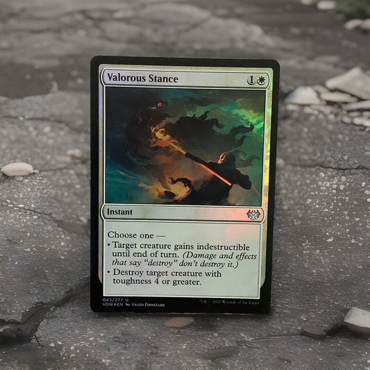 MTG VOW: Valorous Stance (Instant) Innistrad: Crimson Vow 042/277 Foil Uncommon
