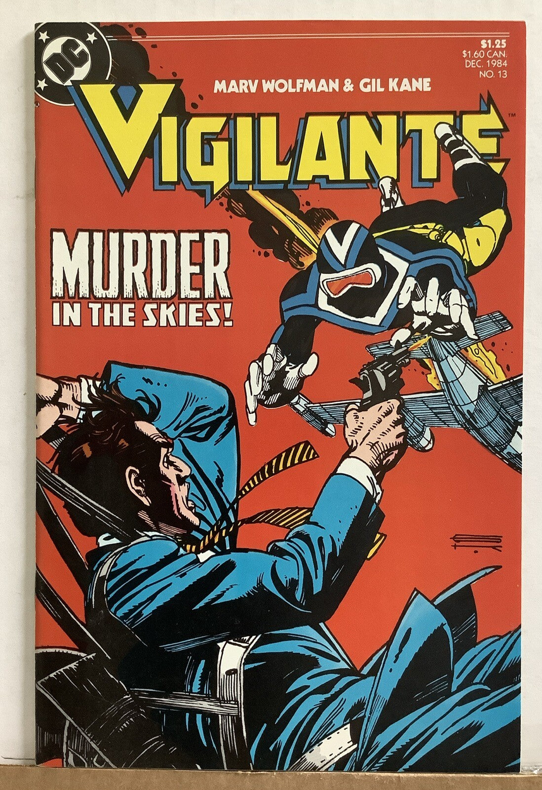 igilante #13 DC Comics 1984 Murder in the Skies cover art