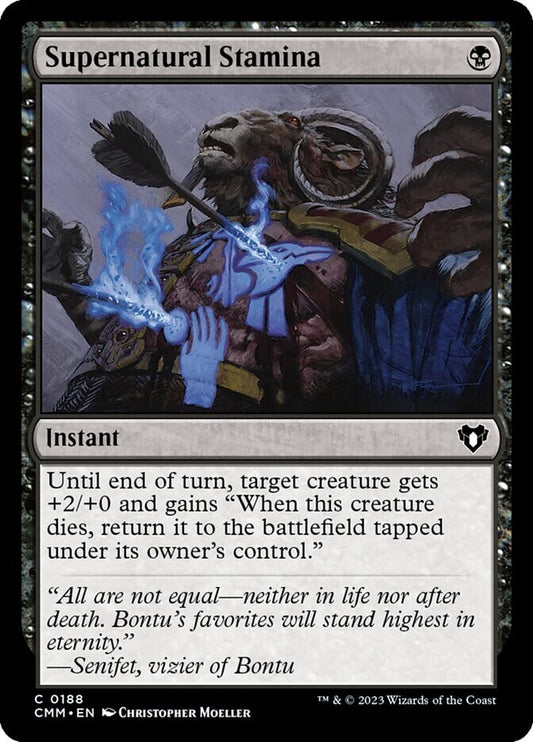 Supernatural Stamina Foil CMM 188 MTG instant card from Commander Masters | DM Vault Co