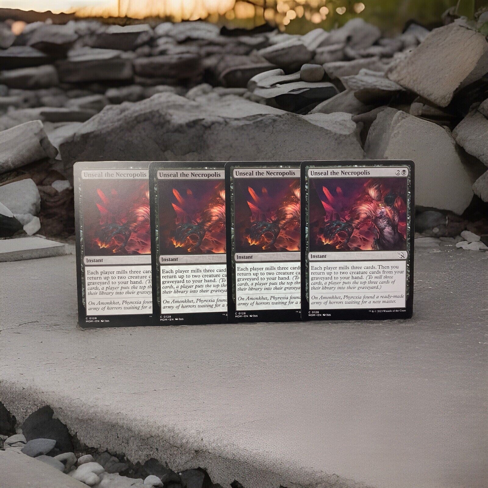 Unseal the Necropolis MOM 128 x4 regular finish MTG instant playset
