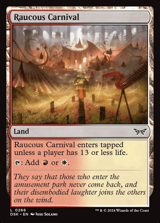 Raucous Carnival DSK 266 Magic the Gathering Rakdos dual land card from Duskmourn.