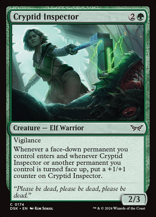 Cryptid Inspector 0174 Duskmourn MTG Elf Warrior creature card