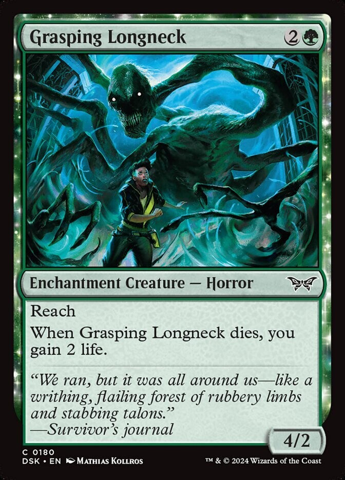 MTG DSK: Grasping Longneck (Enchantment Creature Horror) Regular common 0180