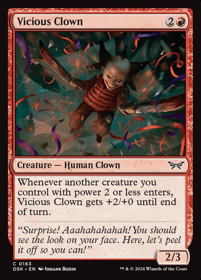 Vicious Clown DSK 163 Regular MTG card DM Vault Co.