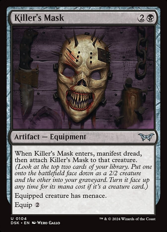 MTG DSK: Killer's Mask (Artifact Equipment) Regular Uncommon 0104 Duskmourn