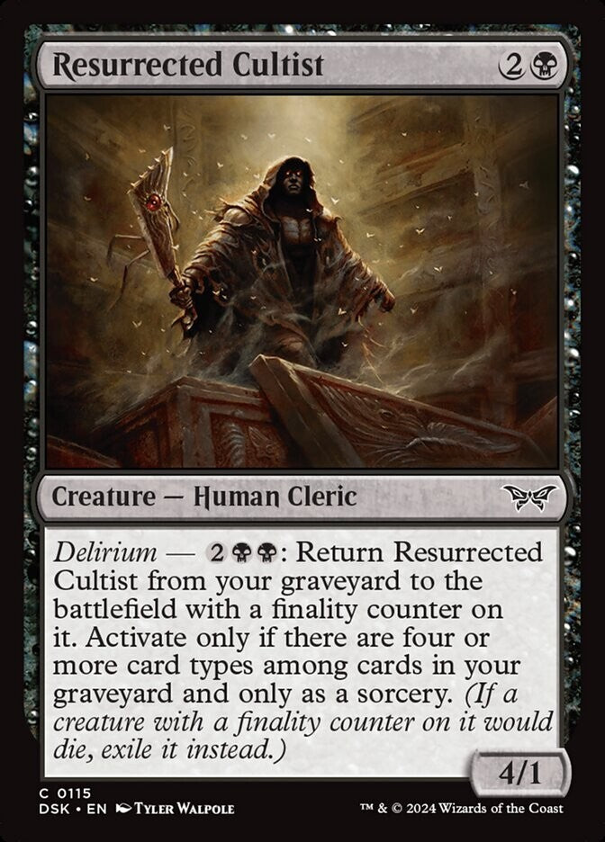 MTG DSK: Resurrected Cultist (Creature Human Cleric) Regular Common 0115