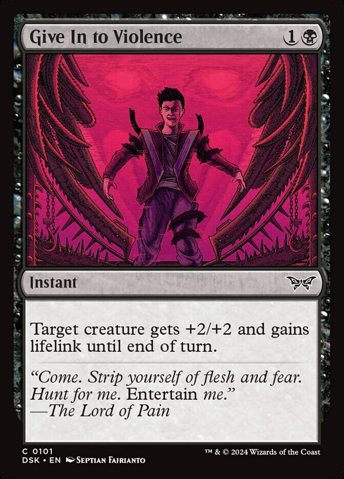 MTG DSK: Give In to Violence (Instant) Regular Common 0101 Duskmourn