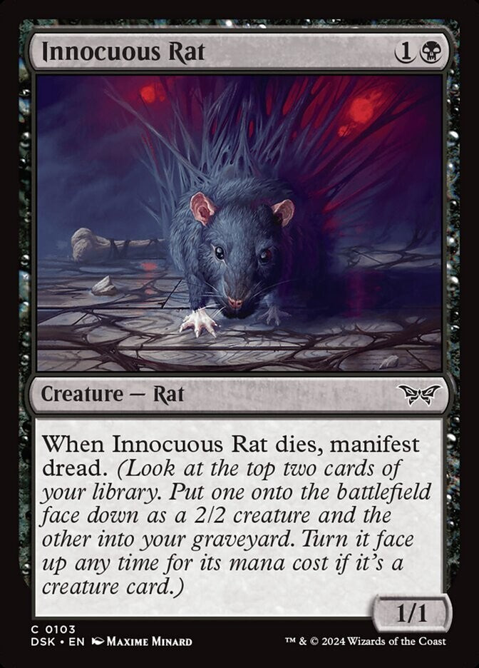 MTG DSK: Innocuous Rat (Creature Rat) Regular Common 0103 Duskmourn