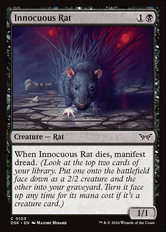 MTG DSK: Innocuous Rat (Creature Rat) Regular Common 0103 Duskmourn