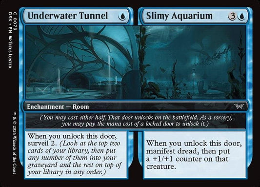 MTG DSK: Underwater Tunnel Slimy Aquarium (Enchantment Room) Regular Common 079