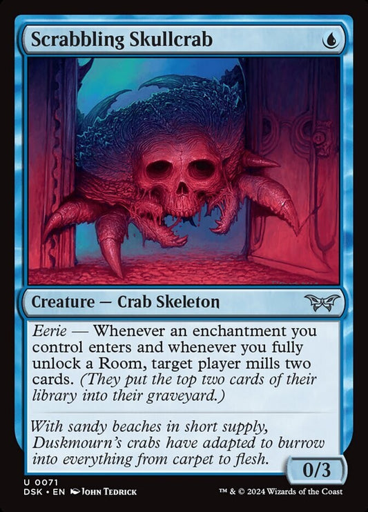 Scrabbling Skullcrab MTG card from Duskmourn Uncommon 0071