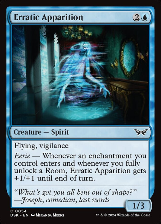 MTG DSK: Erratic Apparition (Creature Spirit) Regular Common 0054 Duskmourn