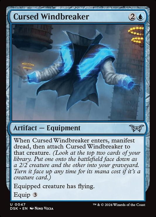 MTG DSK: Cursed Windbreaker (Artifact Equipment) Regular Uncommon 0047