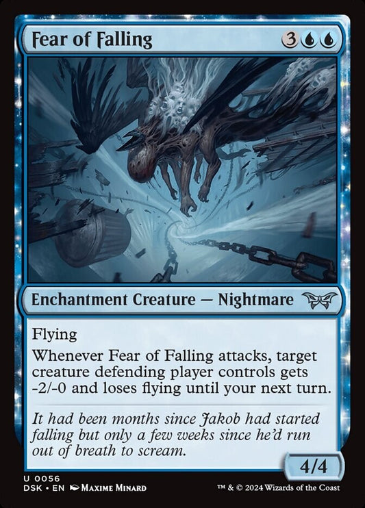 MTG DSK: Fear of Falling (Enchantment Creature Nightmare) Regular Uncommon 0056