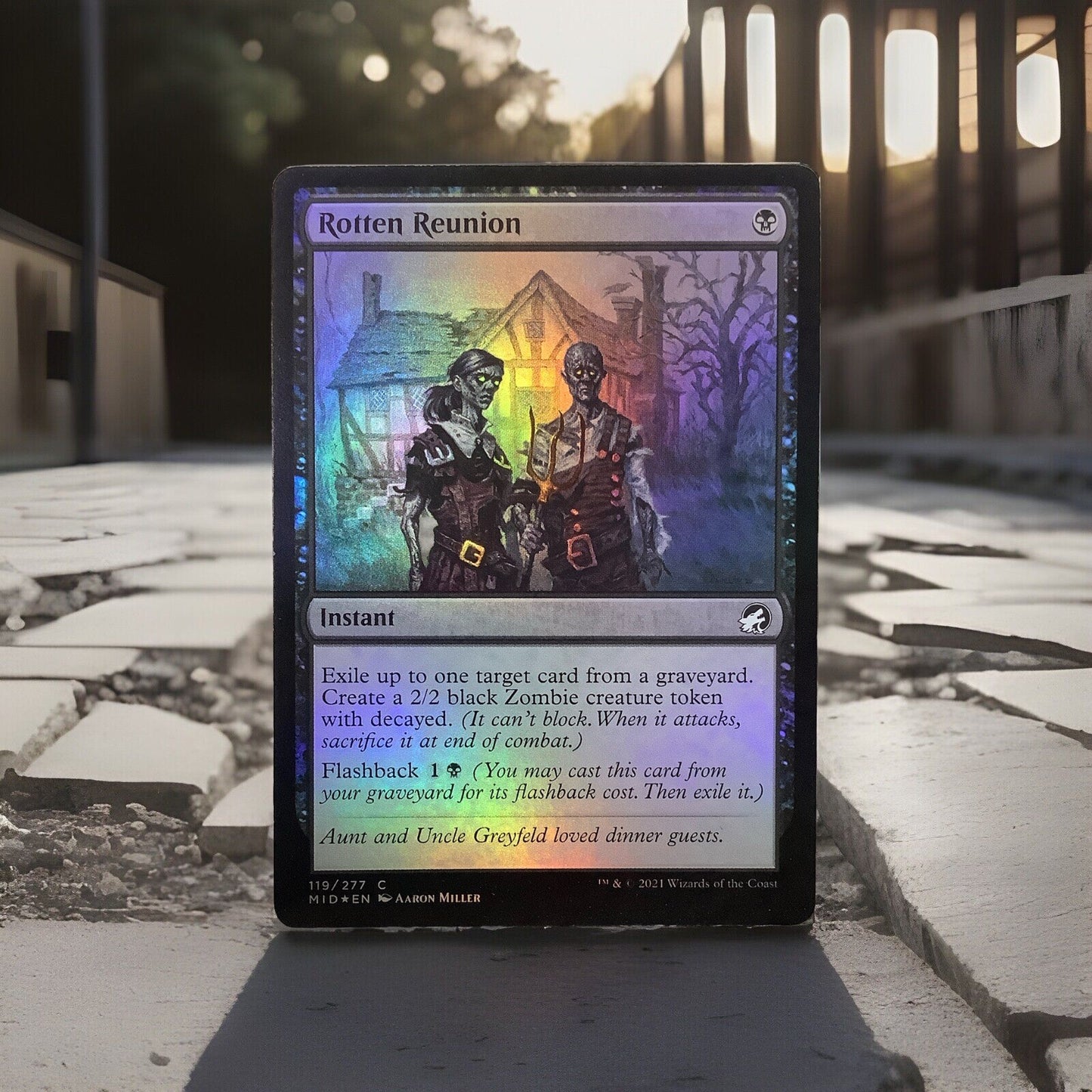Rotten Reunion foil instant card from MTG Innistrad Midnight Hunt