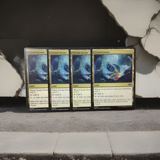 Crystal Grotto WOE 254 x4 playset Regular MTG cards DM Vault Co.