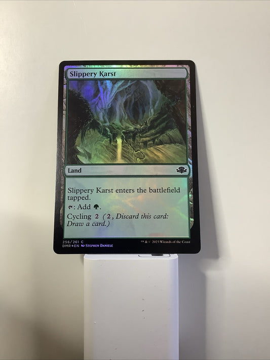 MTG DMR: Slippery Karst Dominaria Remastered Foil 256/261