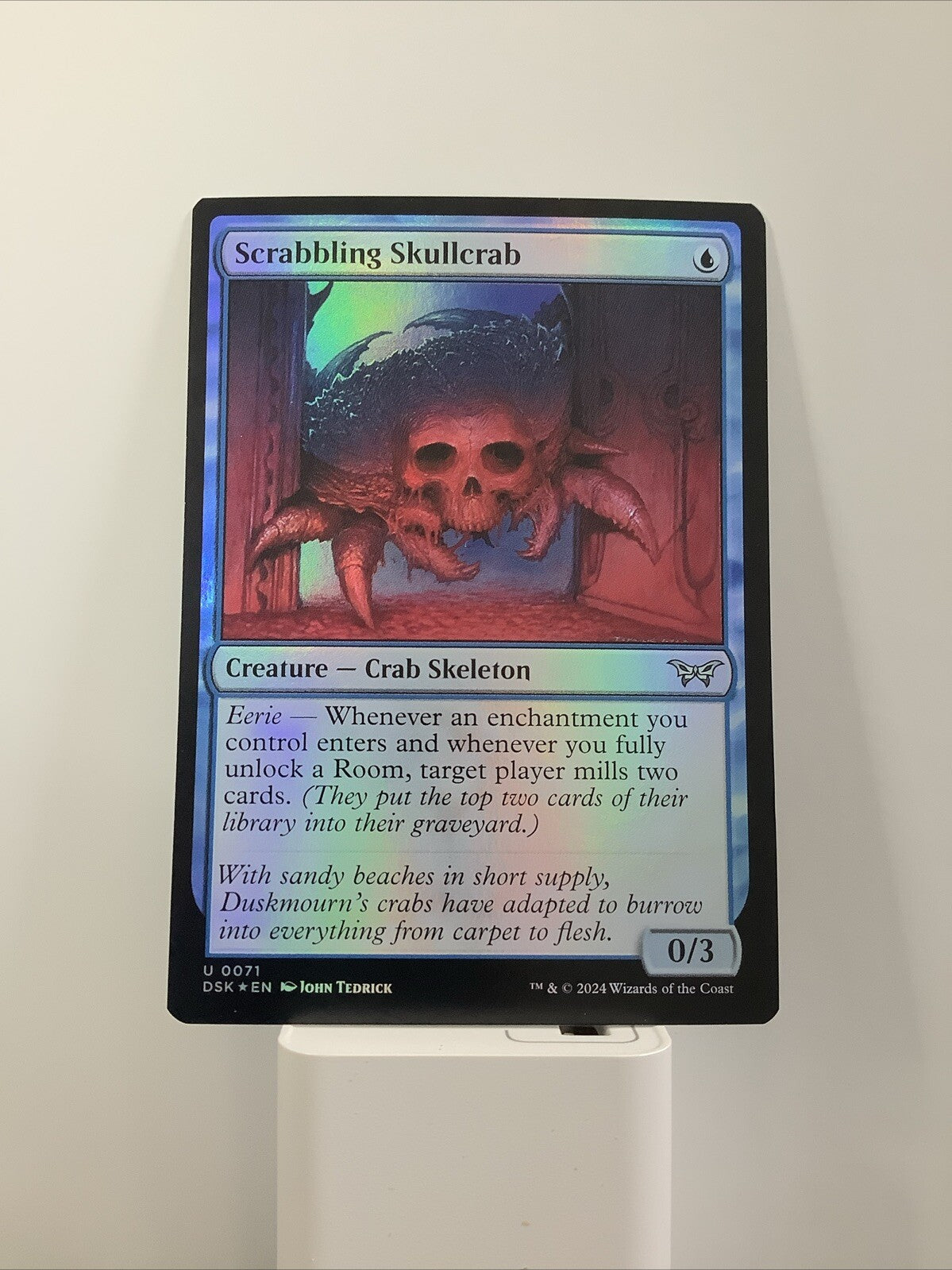Scrabbling Skullcrab foil MTG card from Duskmourn Uncommon 0071