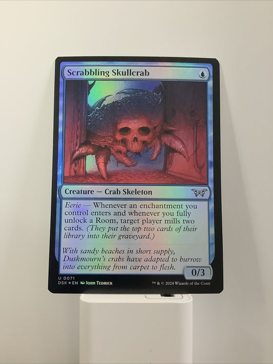Scrabbling Skullcrab foil MTG card from Duskmourn Uncommon 0071