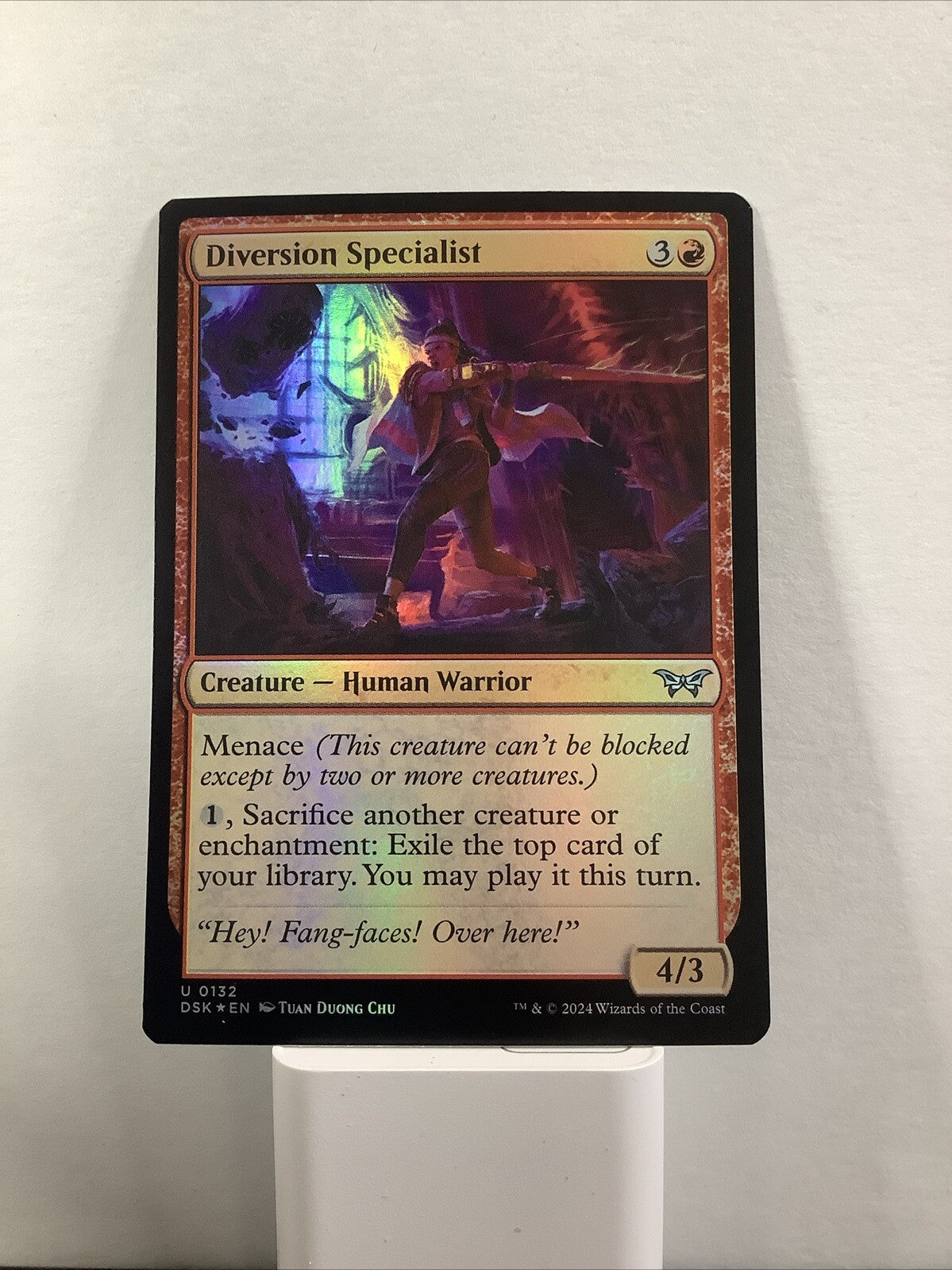 Diversion Specialist foil Magic the Gathering Duskmourn House of Horror red Human Warrior card