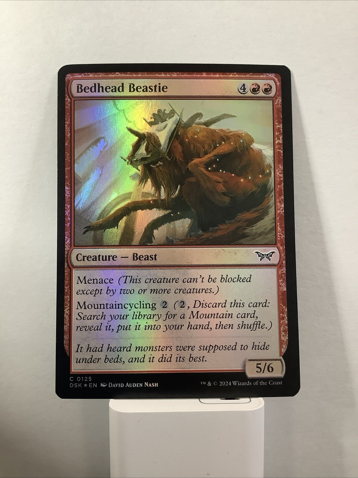 Bedhead Beastie Foil MTG card from Duskmourn House of Horror DSK 125 by DM Vault Co
