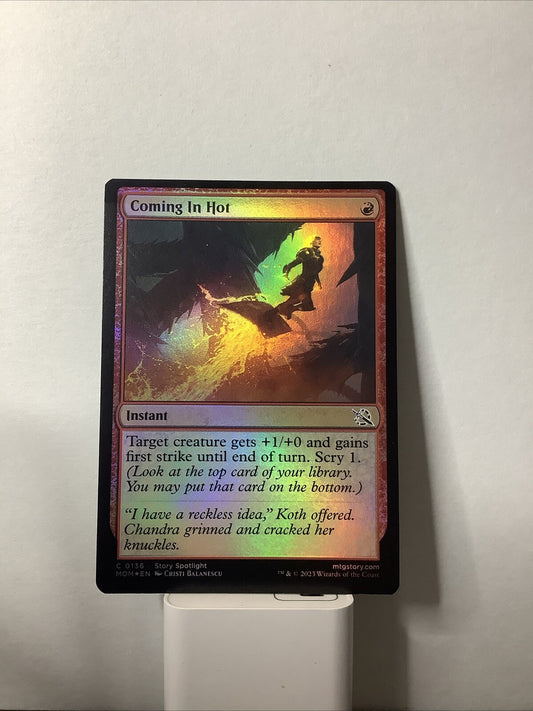 March of the Machine Coming In Hot Story Spotlight #136 in foil finish.