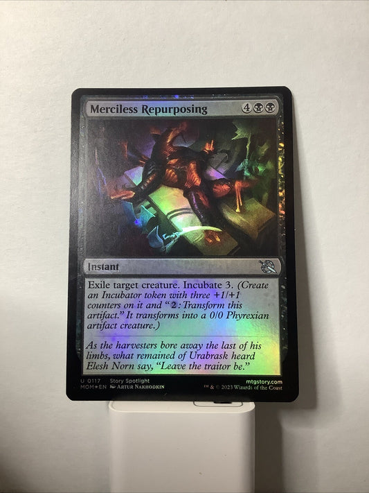 Merciless Repurposing MTG March of the Machine foil instant card 0117