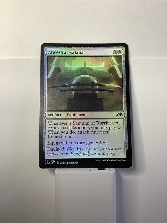 Ancestral Katana MTG card – Kamigawa Neon Dynasty Foil 001/302
