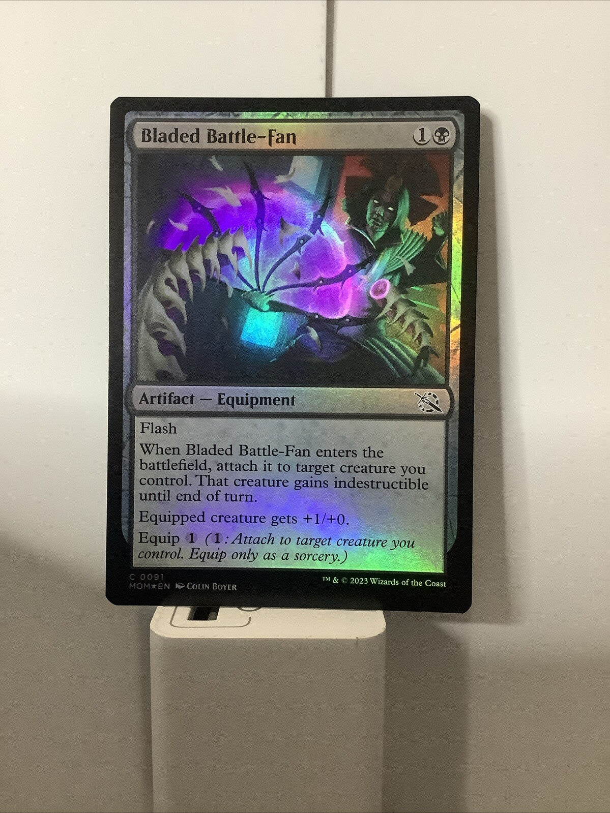 March of the Machine Bladed Battle-Fan #91 in foil finish.