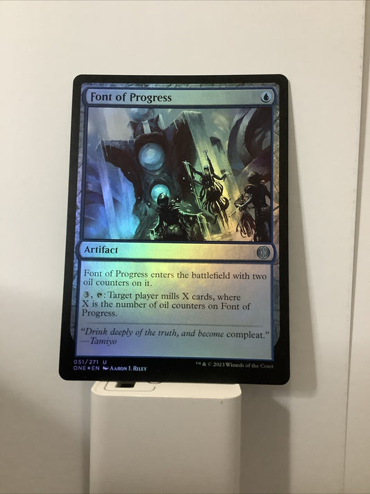 Font of Progress foil Uncommon artifact card from Phyrexia All Will Be One MTG