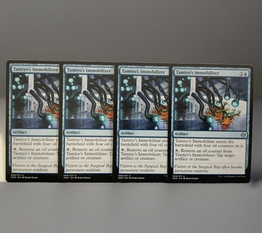 Tamiyo’s Immobilizer x4 ONE MTG artifact control cards by DM Vault Co