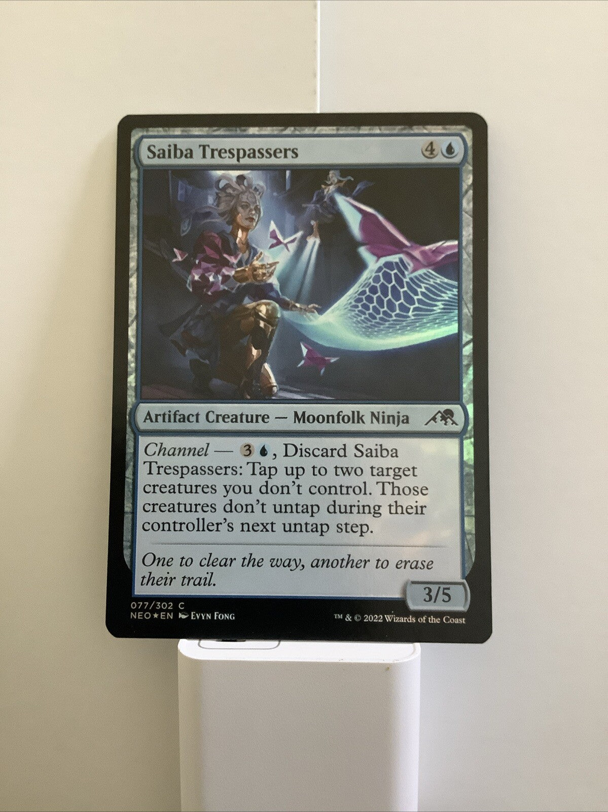 Saiba Trespassers Foil NEO 077 MTG Ninja artifact creature card by DM Vault Co