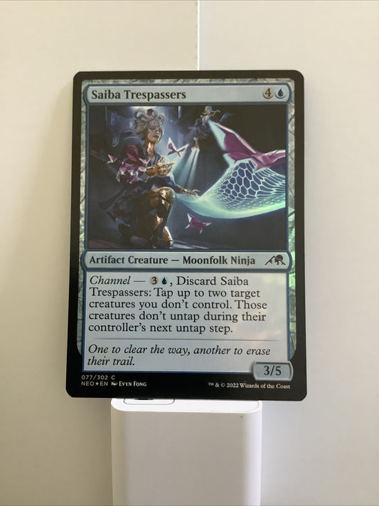 Saiba Trespassers Foil NEO 077 MTG Ninja artifact creature card by DM Vault Co