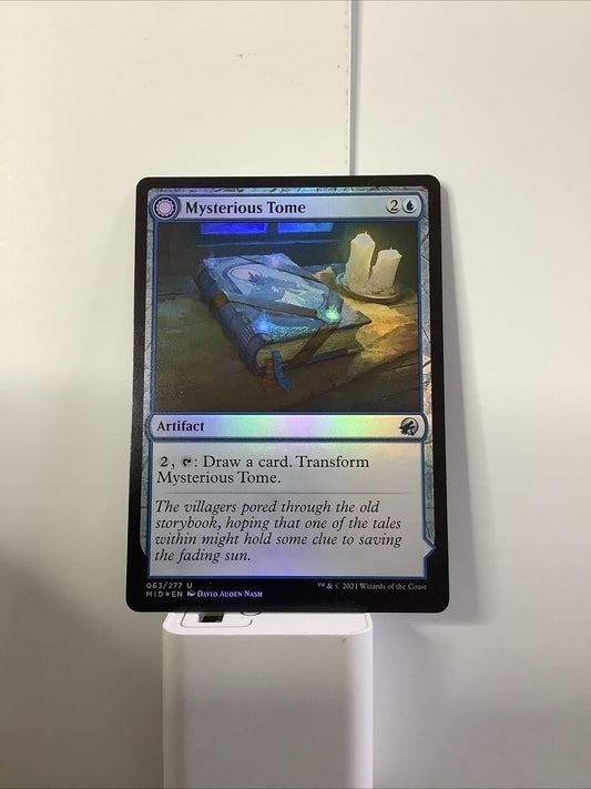 Mysterious Tome foil MTG MID 063 double sided transform artifact