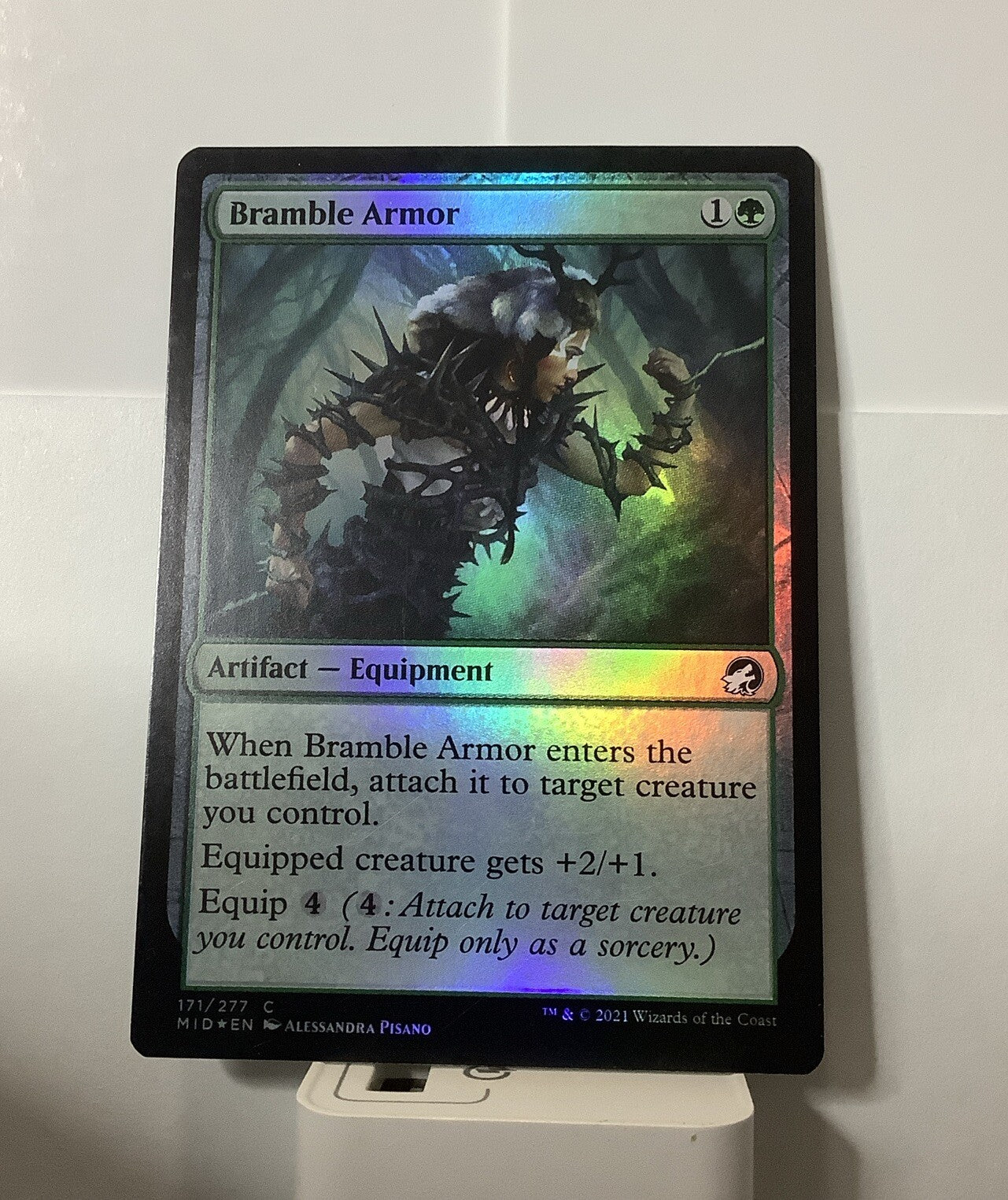 MTG MID: Bramble Armor (Artifact Equipment) Common Foil 171/277