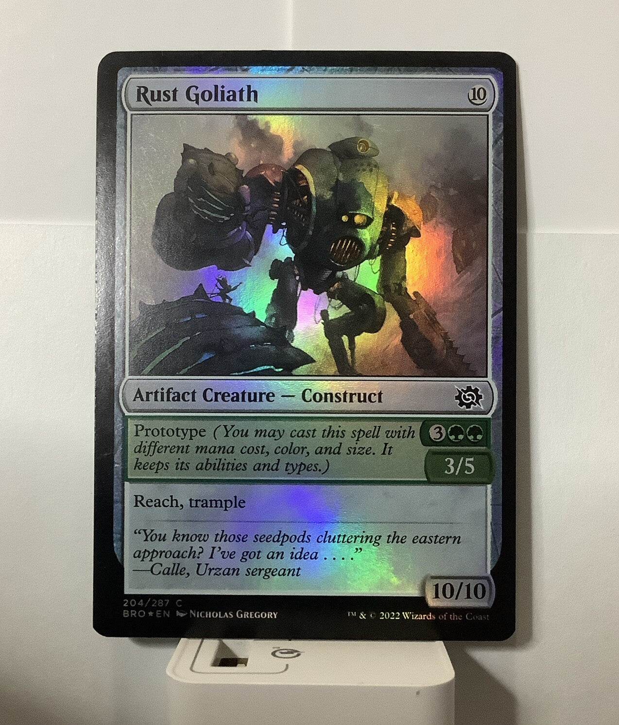 Rust Goliath BRO #204 Foil from The Brothers' War.