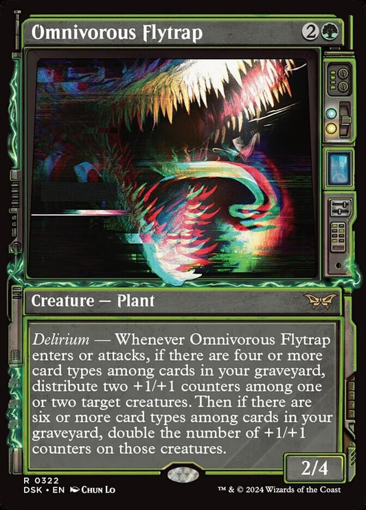 Omnivorous Flytrap Showcase MTG card from Duskmourn DSK 322 by DM Vault Co