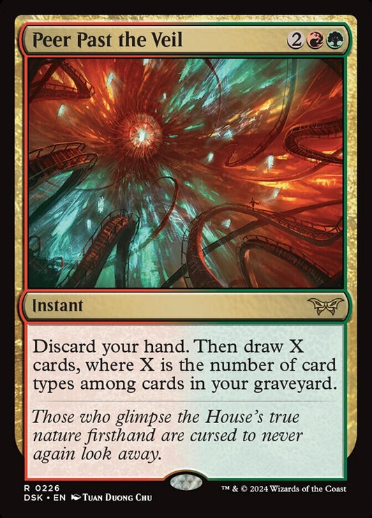 Peer Past the Veil DSK 226 Magic the Gathering instant card regular finish.