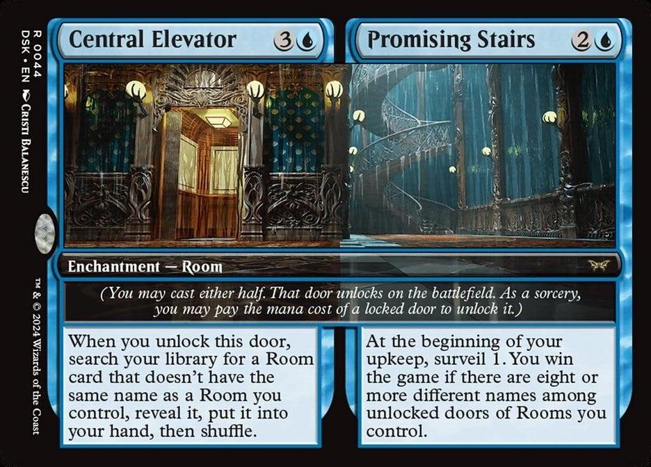 MTG DSK: Central Elevator Promising Stairs (Enchantment Room) Regular Rare 0044