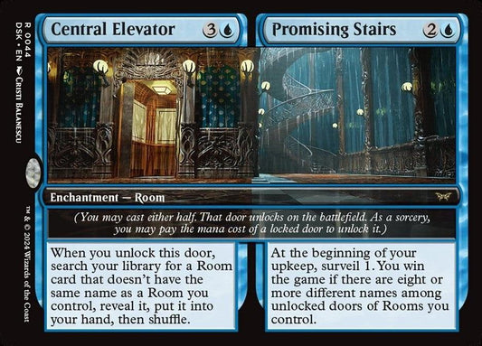 MTG DSK: Central Elevator Promising Stairs (Enchantment Room) Regular Rare 0044