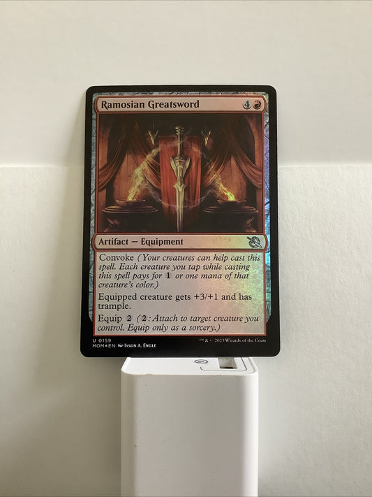 MTG MOM: Ramosian Greatsword (Artifact Equipment) March of the Machine Foil 0159