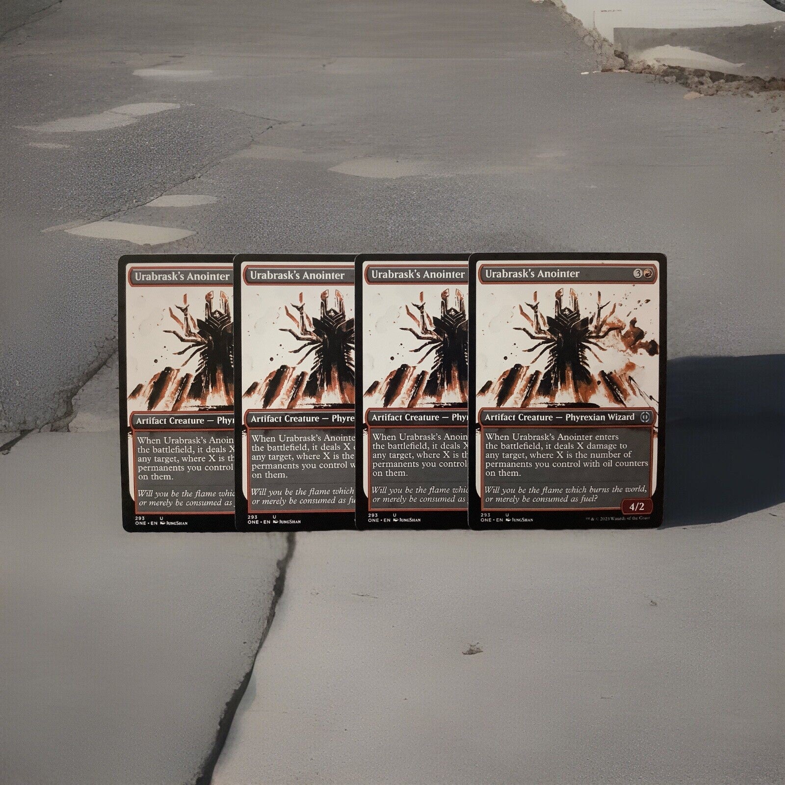 Urabrask's Anointer Showcase frame Magic the Gathering Phyrexia All Will Be One playset