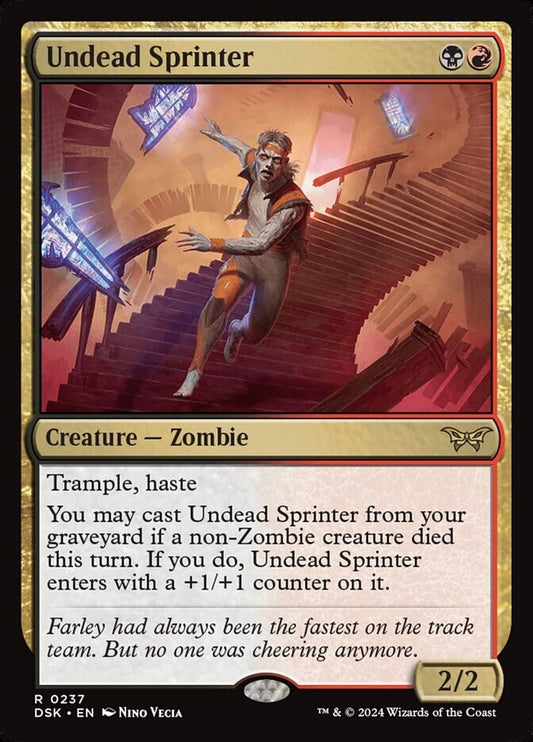Undead Sprinter Duskmourn MTG rare creature card 0237
