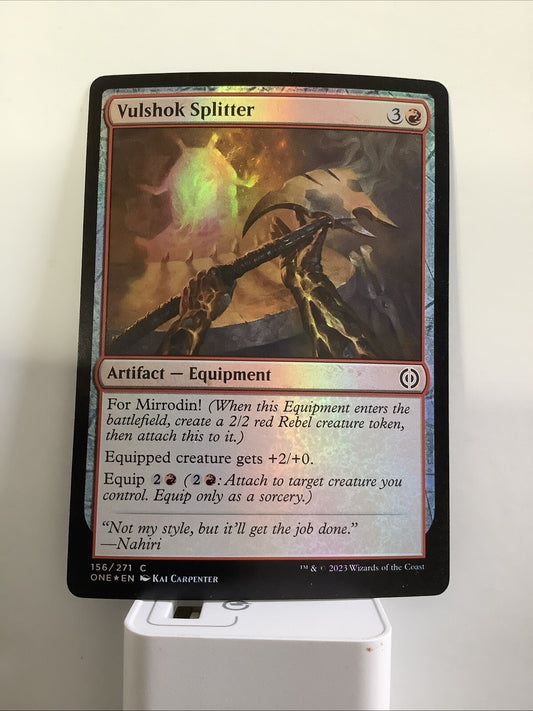 Vulshok Splitter foil artifact equipment Magic the Gathering card ONE 156/271