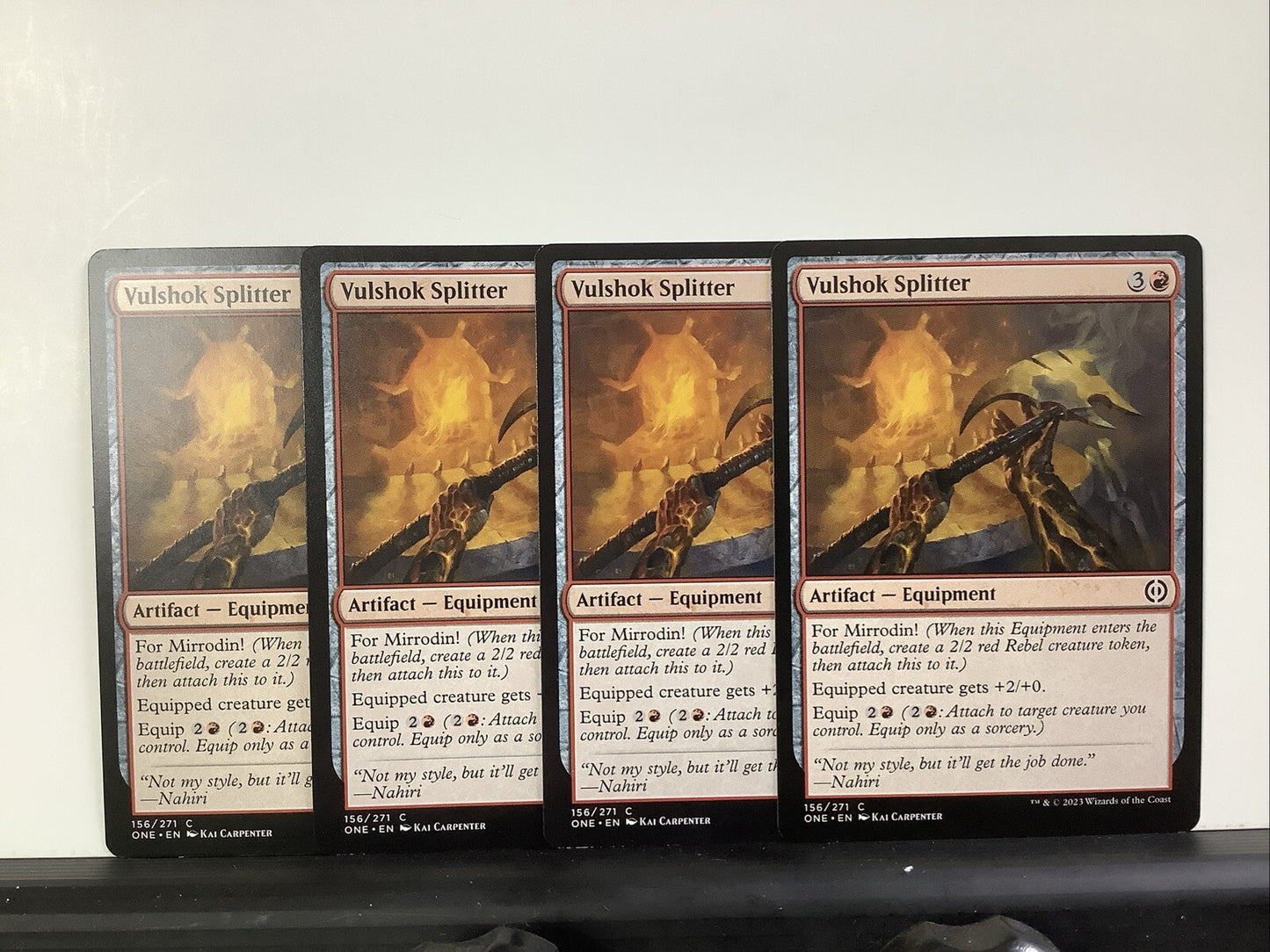Vulshok Splitter artifact equipment Magic the Gathering card playset ONE 156